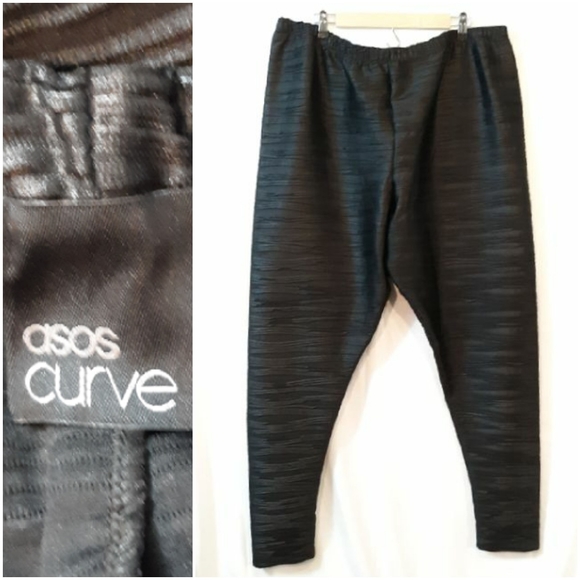 ASOS Curve Pants - Asos Curve Ribbed Stretch Leggings